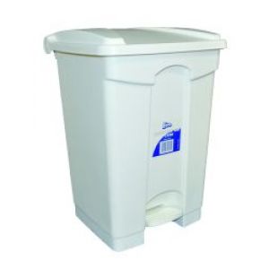 Deluxe Pedal Bin 68L White