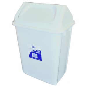 Edco 20L White Swing Top Bin