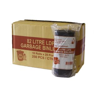 82L Heavy Duty Bin Liners   Ctn 250/Pk 25