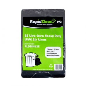 82L Heavy Duty  Bin Liners - Roll 25