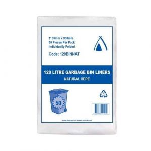 120L Clear Garbage Bag Medium Duty - Ctn 200