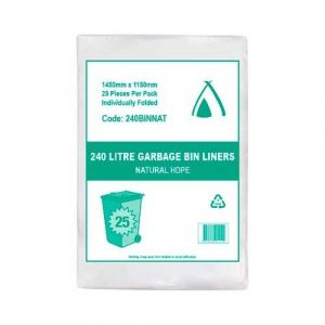 240L AP Bin Liner HDPE S/Seal 15um - Ctn 200