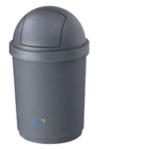 Domed Tidy Bin Grey - 28L