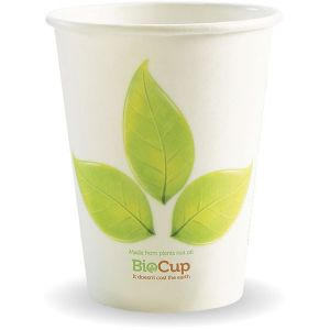 BioCups 8oz single wall LEAF Design 