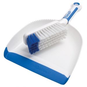 Dustpan Set Sure Grip - White & Blue