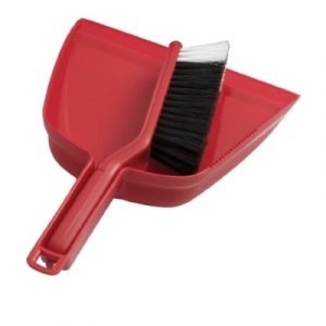 Oates Dustpan & Brush - Red 