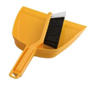 Oates Dustpan & Brush - Yellow 