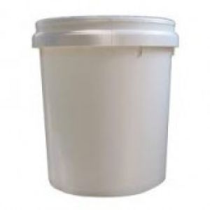 White Round Plastic Pail 20L & Lid