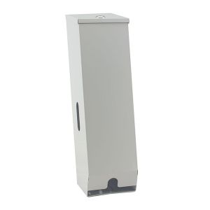 White Metal Triple Toilet Roll Dispenser 