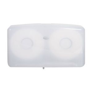 Livi Twin Jumbo Toilet Roll Dispenser – Pearl White