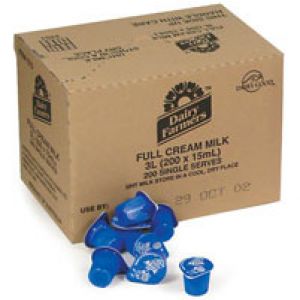 Dairy Farmers Long Life Milk Tub Sachets 15ml - Ctn 240