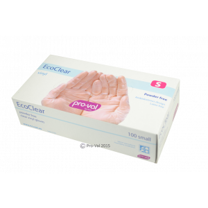 Powder Free Clear Vinyl Disposable Gloves - Box 100