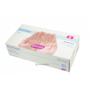 Powder Free Clear Vinyl Disposable Gloves, Large - Box 100