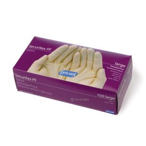 Powder Free Natural Latex Examination Glove, Small - Box 100