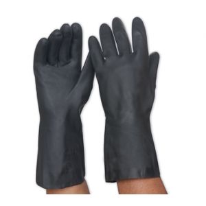 Black Neoprene Chemical Resistant Gloves 33cm