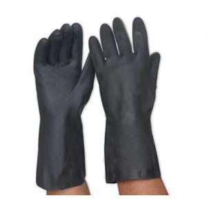 Black Neoprene Chemical Resistant Gloves - 33cm