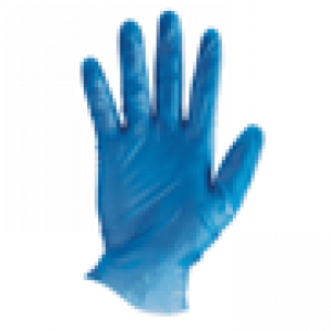 Disposable Gloves - Powder Free Blue Vinyl  M-100 *DISCONTINUED ITEM **WHILE STOCK LASTS