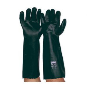 Green PVC Gloves Long 45cm  Double Dipped - Unisize