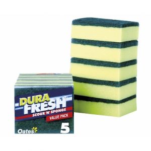 Oates  Sponge Scourer 100mm x75mm  - Pk 5