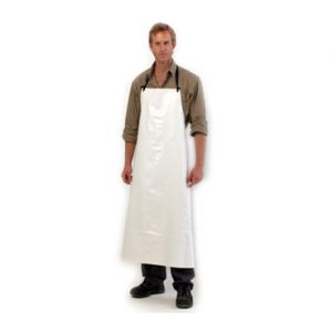Aprons. White PVC Apron with Ties