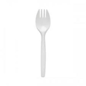 Disposable Spork Combination Spoon/Fork - Ctn 1000