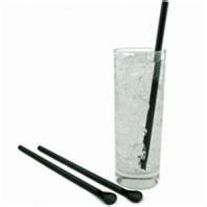 Straw Black Spoon Ctn 2500