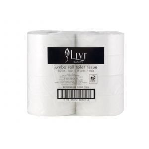 Livi Basics Jumbo Toilet Paper 1Ply 500m - Ctn 8