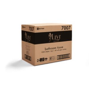 Livi Basics Toilet Rolls 1ply 1000 Sheet/Roll - Ctn 48