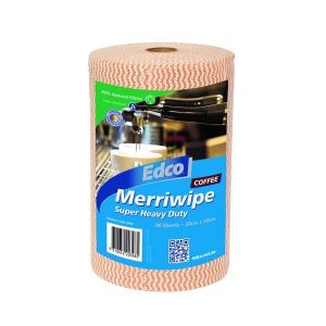 Merriwipe Super Heavy Duty Wipes 45m Roll - Coffee