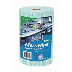 Merriwipe Super Heavy Duty Wipe 45m Roll - Green 