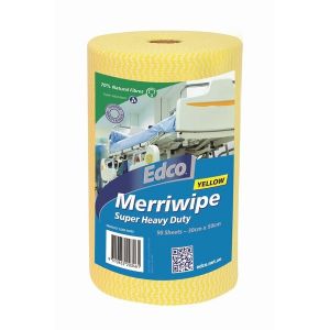 Merriwipe Super Heavy Duty Wipes 45m Roll - Yellow
