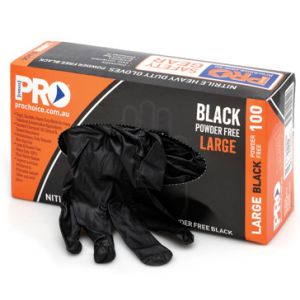 Extra Heavy Duty Nitrile Disposable Gloves, Small - Box 100