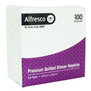  Dinner Napkins White 2ply - Ctn 1000