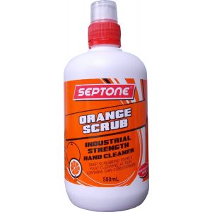 Orange Scrub Hand Cleaner with Grit 500ml Squeeze Pack
