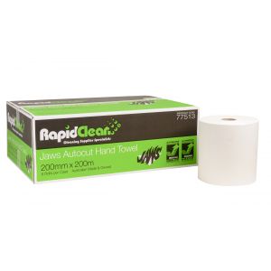 RapidClean Auto Cut Hand Towel 200m - Ctn 6 Rolls 