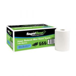 Rapid Clean Mini Auto Cut Hand Towel 120m - Ctn 6 Rolls