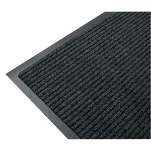 Charcoal Ribbed Indoor Mat  - 60x90cm