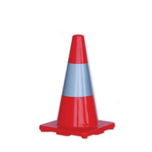 Orange Hi-Vis Traffic Cone with Reflective Band - 450mm