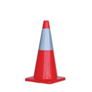 Orange Hi-Vis Traffic Cone with Reflective Band - 700mm