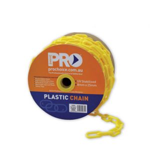 Plastic Safety Chain Yellow - 25m