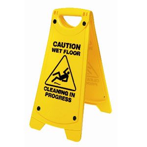 A Frame Cleaning Sign - Yellow
