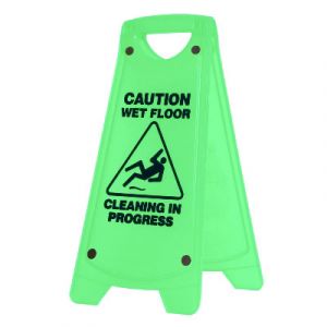 A Frame Cleaning Sign - Green