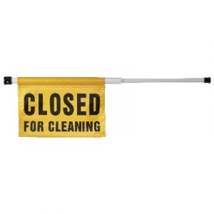 Spring loaded door Sign-Closed for Cleaning