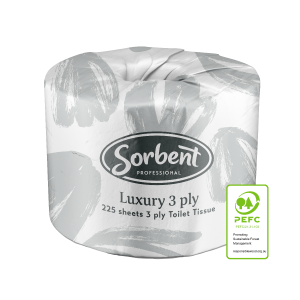 Sorbent Embossed Luxury Toilet Tissue 3Ply 225 Sheets/Roll - CTN 48