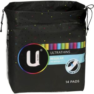 Kotex U Ultra Thin Pads with Wings Super - Pk14