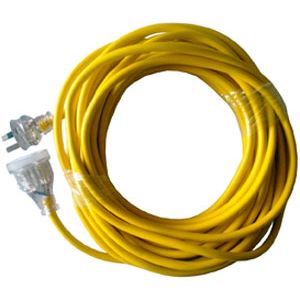  Extension Lead Yellow Cable Illuminated Plug 10amp - 25m 
