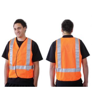 Flouro Orange H Back Safety Vest - Day/Night Use