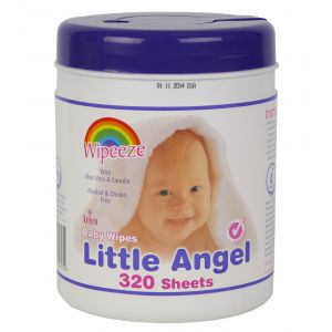 Little Angel Wipeeze Baby Wipes Tub 320