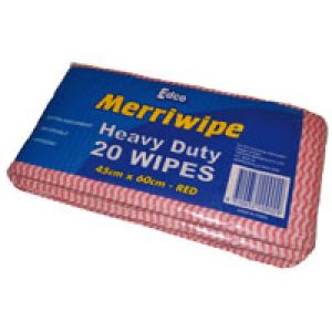 Heavy Duty Wipes - Red - Pk20