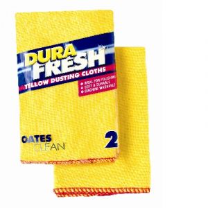Durafresh Yellow Dusting Cloths Pack 2 